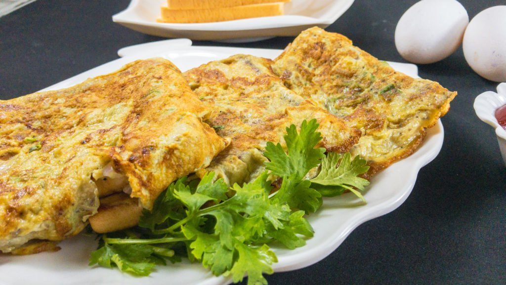 Bread Omelette Recipe | Omelet Breakfast Snack by KookingK