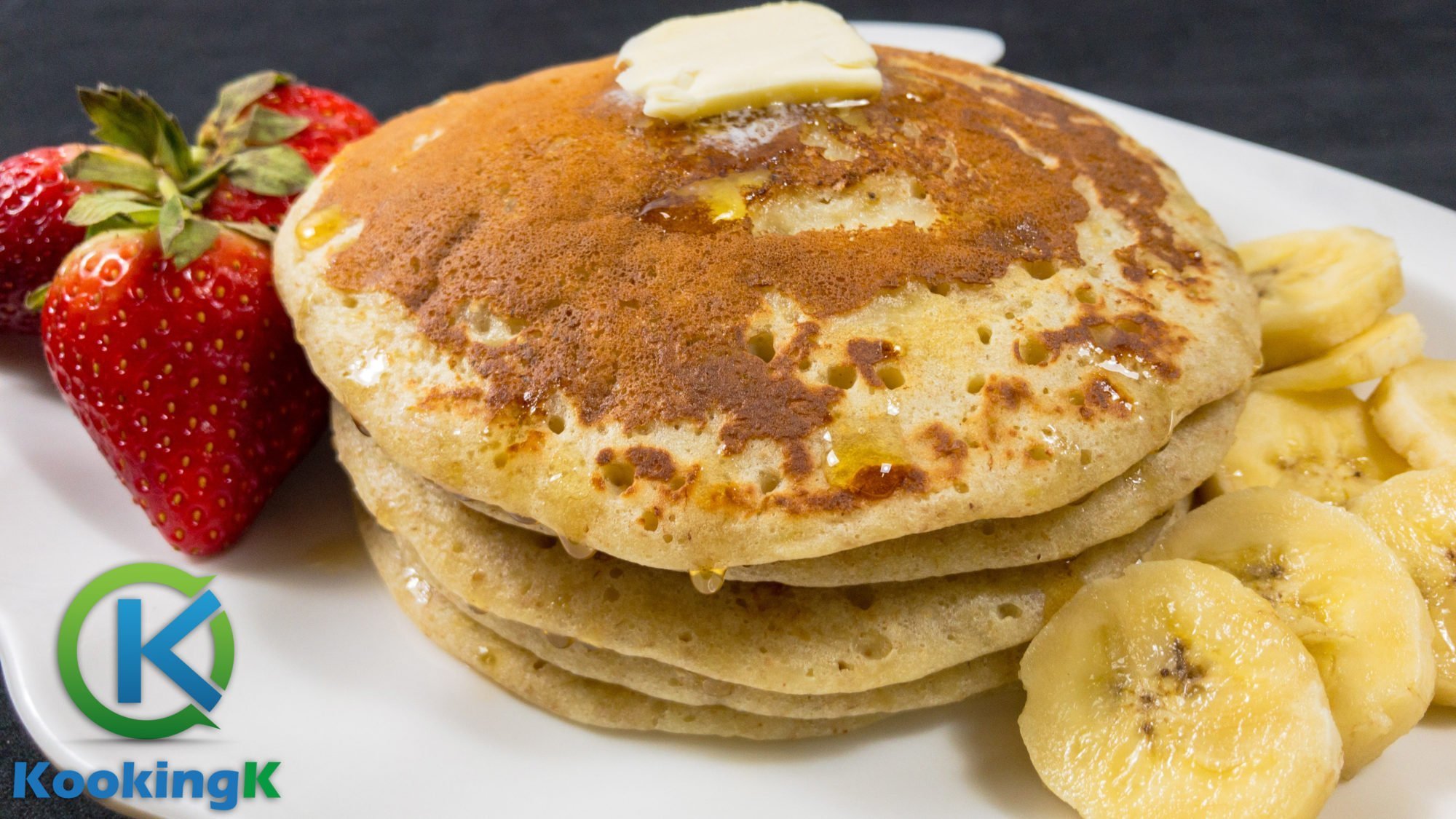 Eggless Banana Pancakes with Whole Wheat Recipe by KooKingK