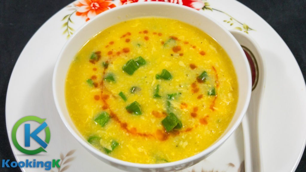 Egg Drop Corn Soup Recipe - Quick and Healthy Soup Recipe by KooKingK