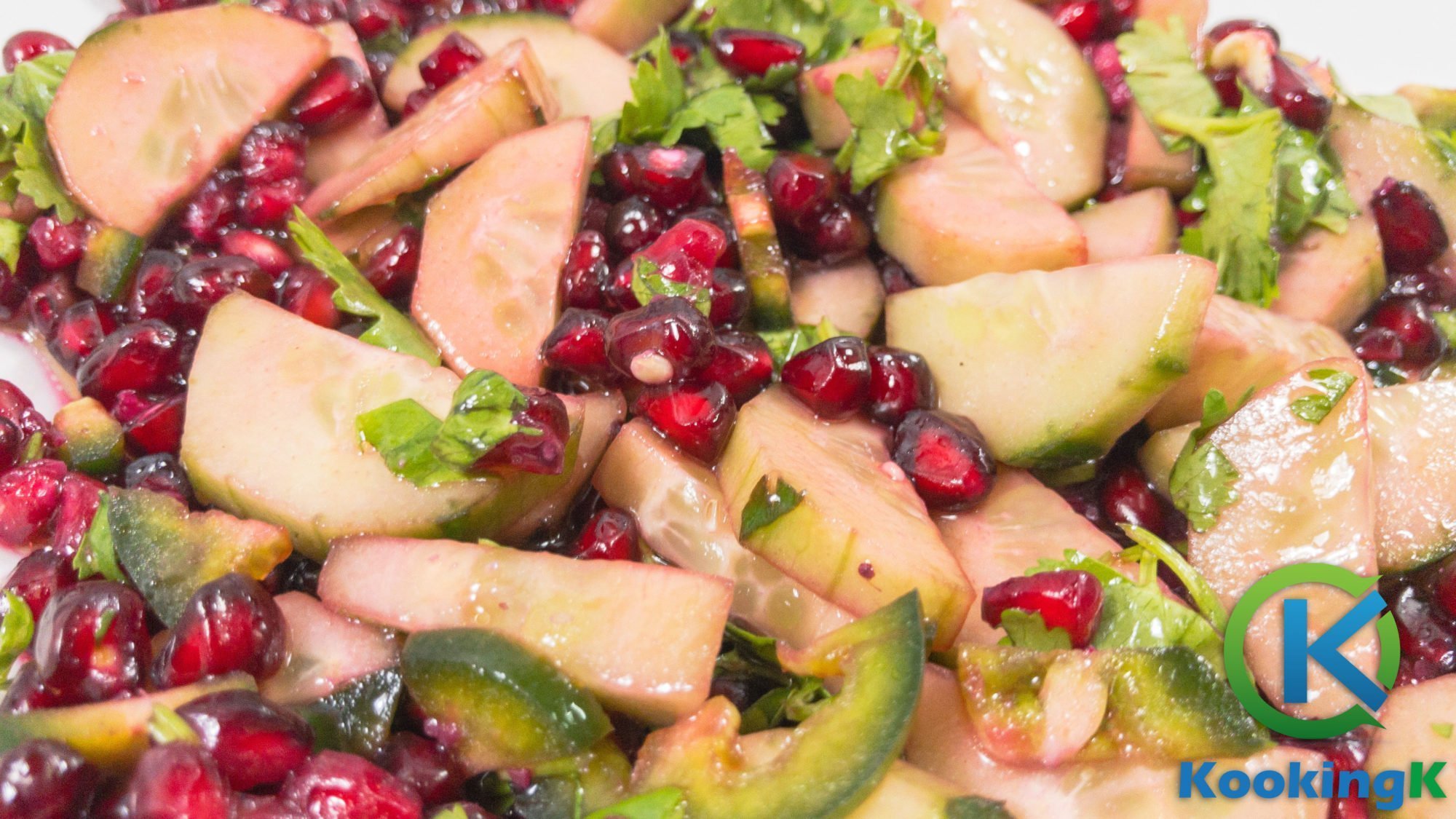 Healthy Cucumber Pomegranate Salad Recipe by KooKingK