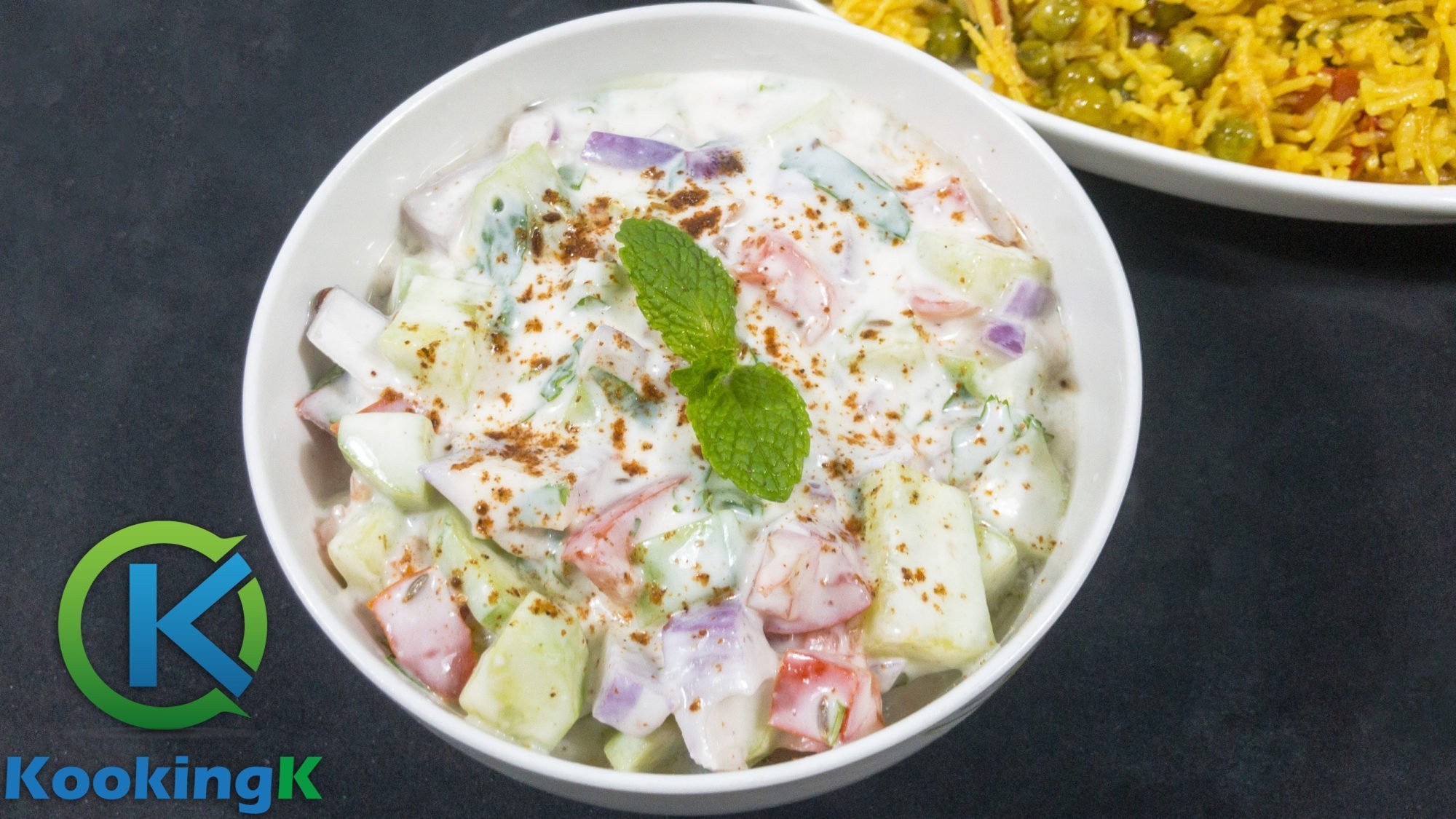 Kachomar Salad Raita - Kachumber Salad with Yogurt Recipe by KooKingK