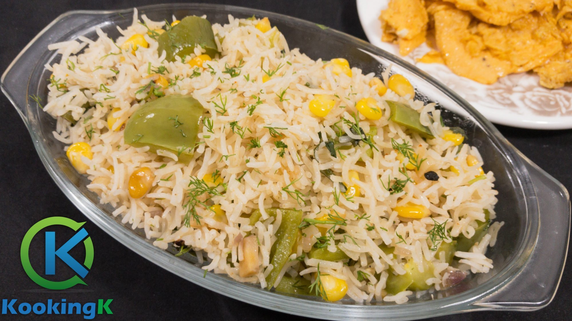 Capsicum Rice Recipe - Easy Lunch Box Recipe by KooKingK