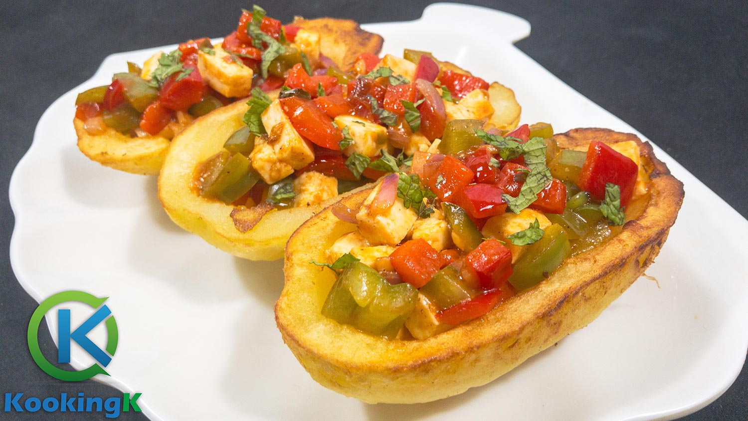 Paneer Chili Potato Cups Recipe - Delicious Spicy Snacks Recipe by KooKingK