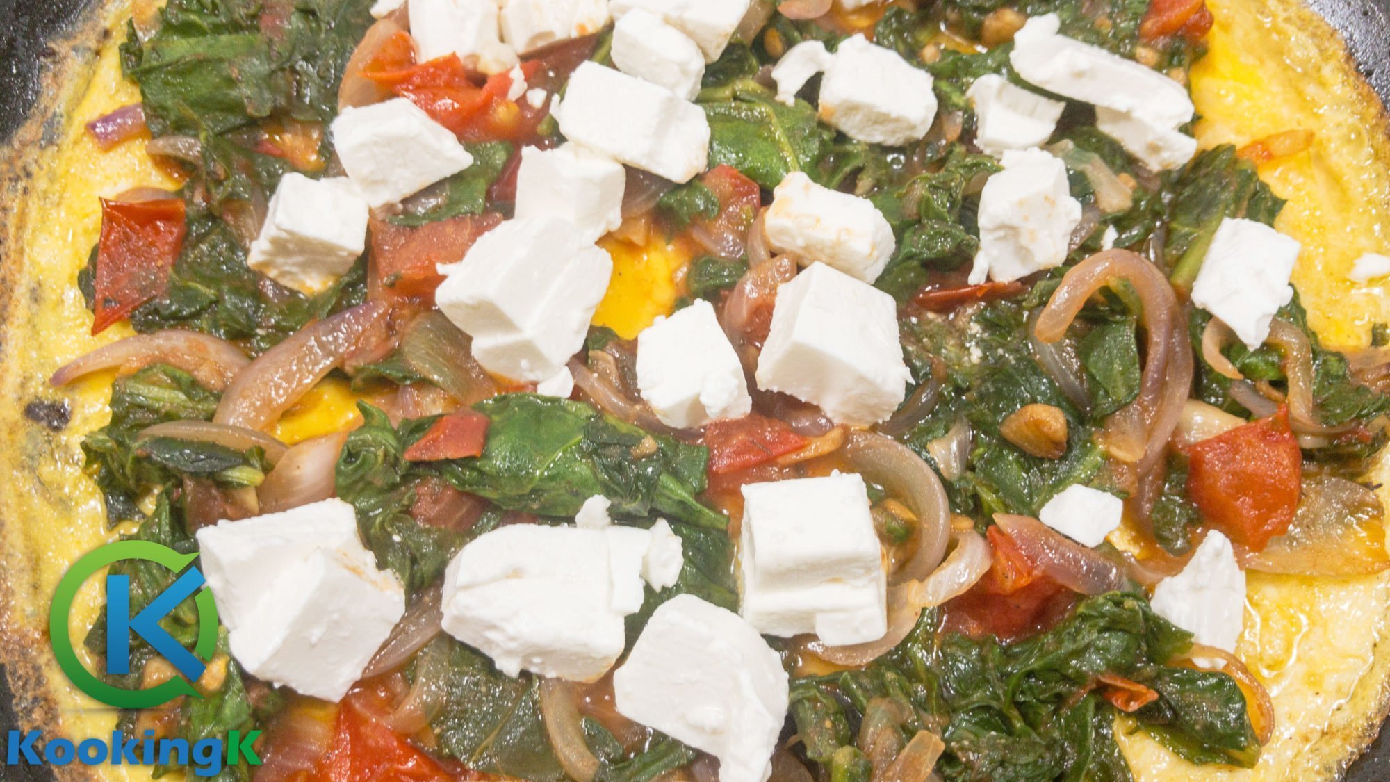 Spinach and Feta Cheese Omelette Recipe - Healthy Breakfast Idea by KooKingK