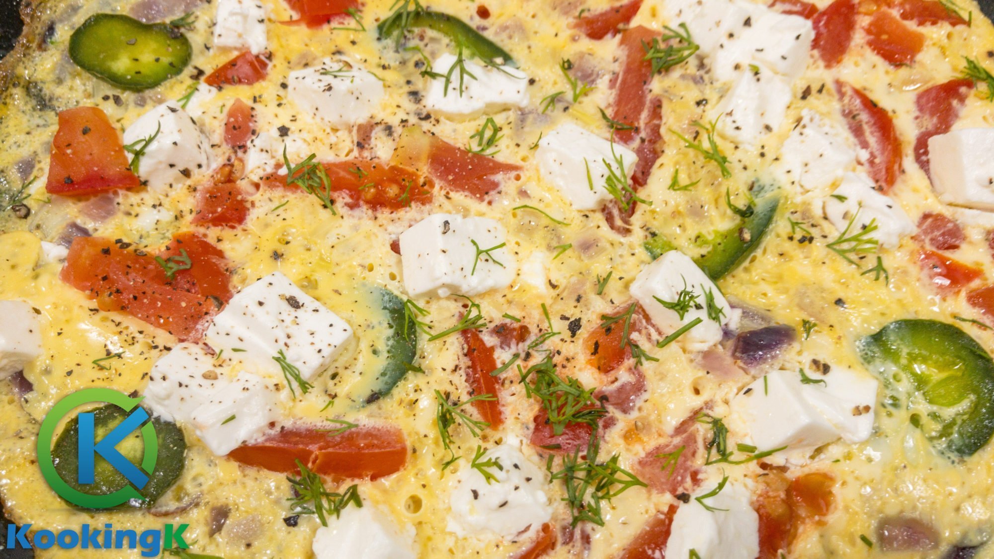 Feta and Tomato Omelette Recipe - Breakfast idea by KooKingK