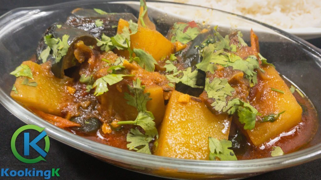 Aloo Baingan Curry Recipe - Eggplant Curry Recipe by KooKingK