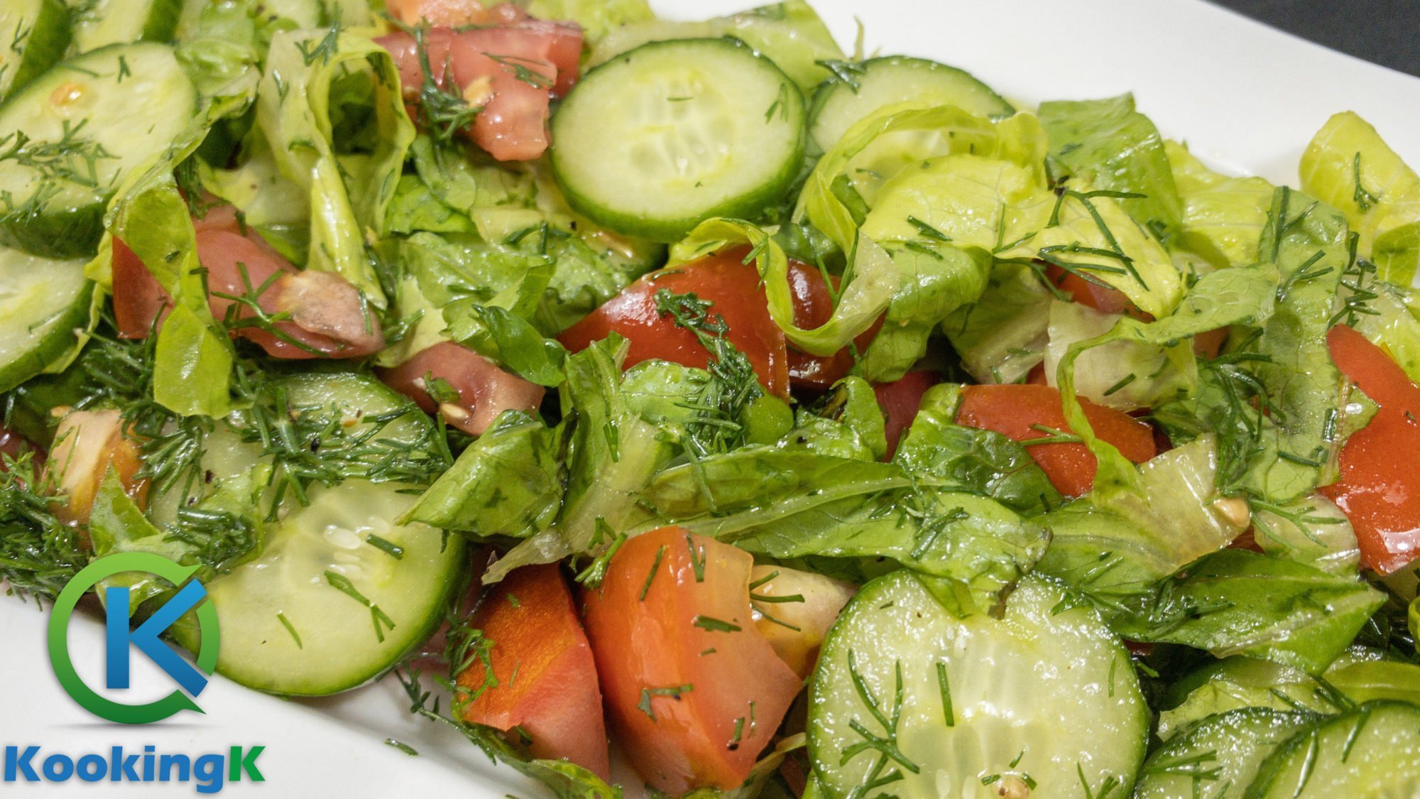 Fresh Cucumber Lettuce Salad with Honey Dressing Recipe by KooKingK