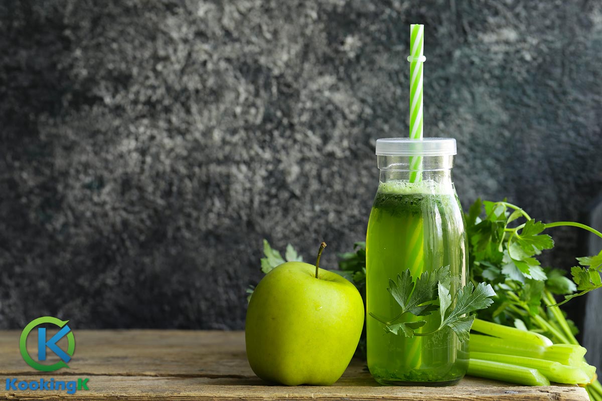 Celery and green apple juice