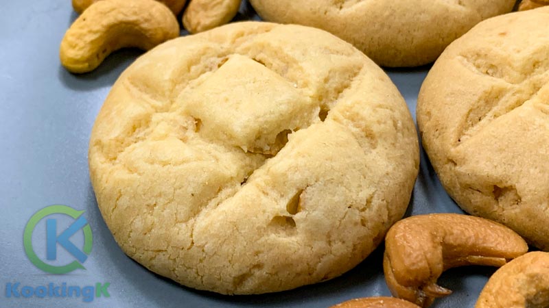 Kaju Biscuit Recipe - Cashew Cookies Recipe without Oven