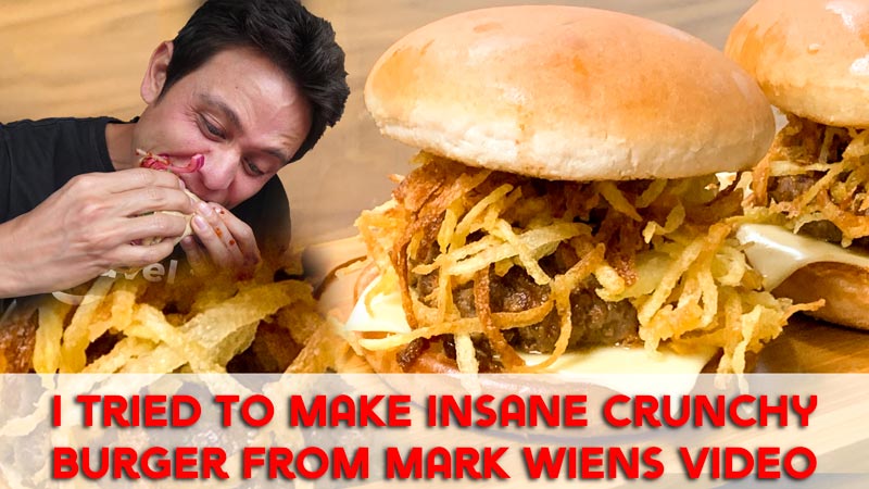 I Tried to Make Insane Crunchy Burger from Mark Wiens vlog